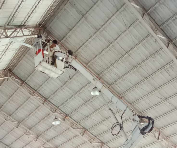 Installation of Industrial Fan sa Hipodromo Gymnasium
