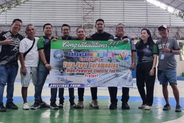 Turn over of High Powered Electric Fan Project installed in Brgy.Hipodromo Gym.